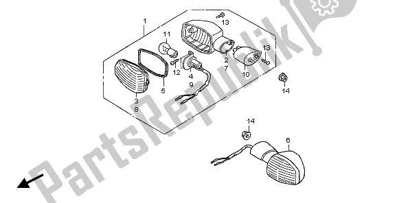 All parts for the Winker of the Honda CBF 600N 2006