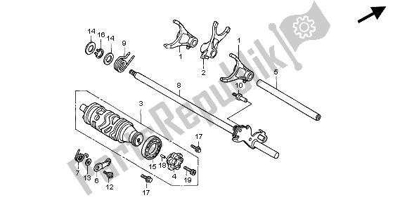 Todas las partes para Tambor De Cambio De Marchas de Honda CBR 600 FR 2002