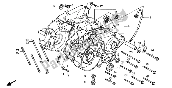 Todas las partes para Caja Del Cigüeñal de Honda CR 80R 1988