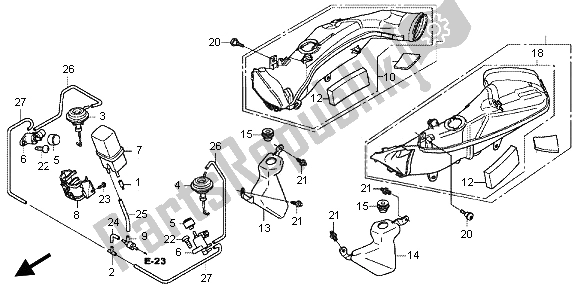 Todas las partes para Conducto De Entrada De Aire Y Válvula Solenoide de Honda CBR 1000 RR 2013