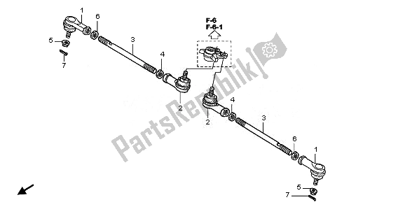 All parts for the Tie Rod of the Honda TRX 500 FE Foretrax Foreman ES 2011