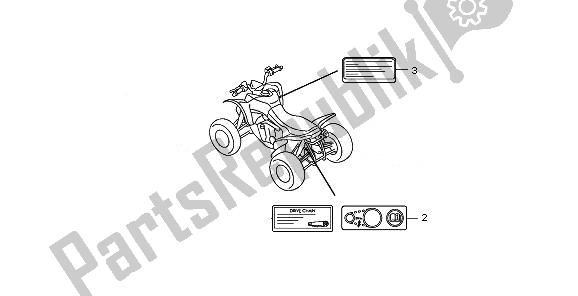 Todas las partes para Etiqueta De Precaución de Honda TRX 700 XX 2011