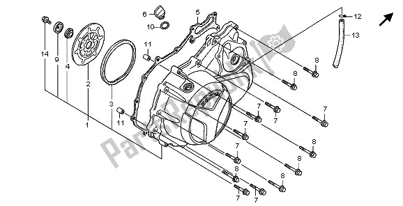 Toutes les pièces pour le Couvercle De Carter Droit du Honda XL 1000 VA 2008