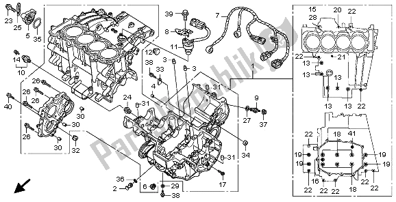 Tutte le parti per il Carter del Honda CBF 1000A 2009