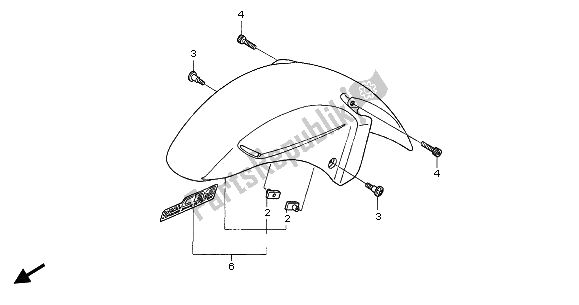 Toutes les pièces pour le Garde-boue Avant du Honda CBR 1100 XX 2003