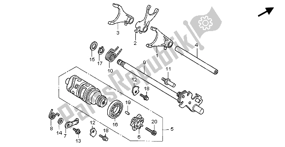 Todas las partes para Tambor De Cambio De Marchas de Honda CB 500 1997
