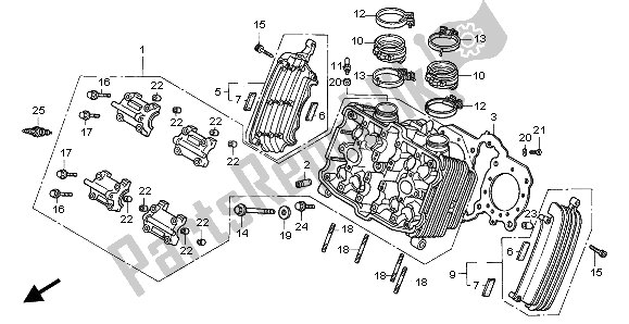 Tutte le parti per il Testata (posteriore) del Honda VF 750C 1996