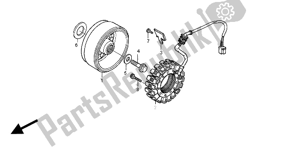 Todas as partes de Gerador do Honda NT 650V 2000