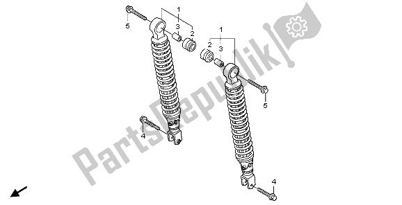 Wszystkie części do Poduszka Tylna Honda SH 150 2007