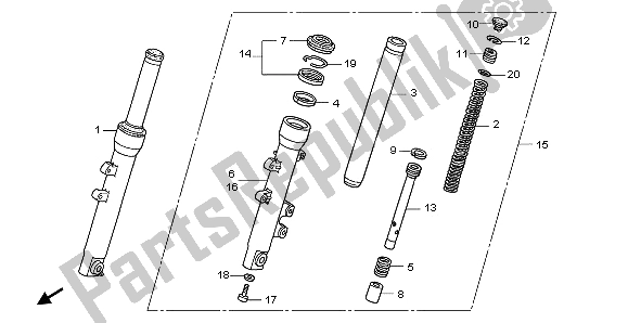 Todas las partes para Tenedor Frontal de Honda PES 125 2012