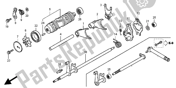 All parts for the Gearshift Fork of the Honda TRX 420 FE Fourtrax Rancer 4X4 ES 2012