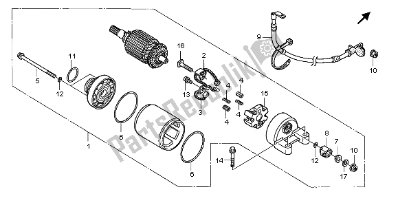 Todas las partes para Motor De Arranque de Honda NT 700V 2009