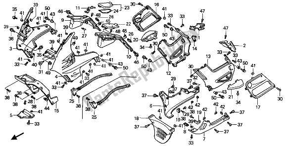 All parts for the Cowl of the Honda ST 1100 1992