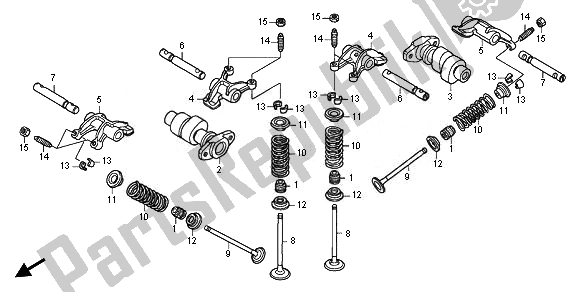 All parts for the Camshaft & Valve of the Honda XL 700 VA Transalp 2011