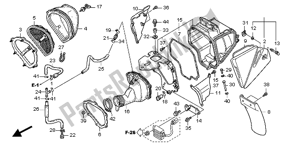 Wszystkie części do Od? Wie? Acz Powietrza Honda CRF 450X 2007