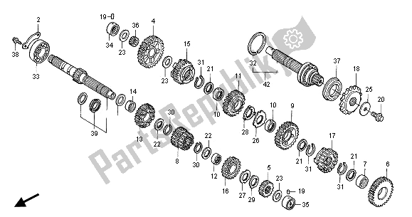 Todas las partes para Transmisión de Honda CBR 1100 XX 2001