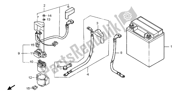 All parts for the Battery of the Honda XL 1000 VA 2006