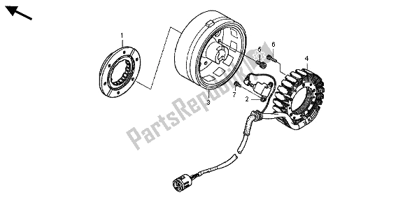 Todas las partes para Generador de Honda TRX 500 FPA Foreman Rubicon WP 2013