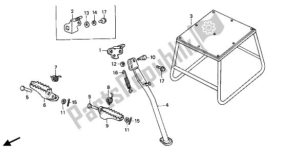 Todas las partes para Soporte Y Paso de Honda CR 80R 1986