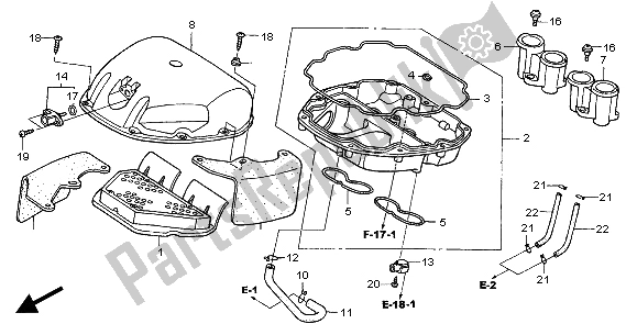 Tutte le parti per il Filtro Dell'aria del Honda CBR 600F 2004