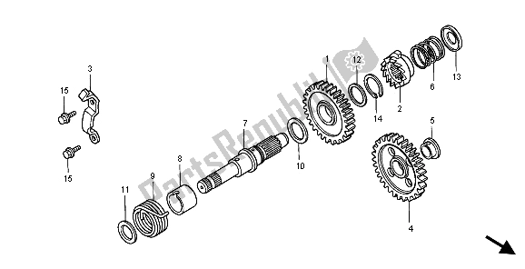 Toutes les pièces pour le Broche De Démarreur du Honda XR 400R 1996