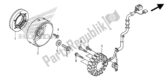 Tutte le parti per il Generatore del Honda SH 300R 2013