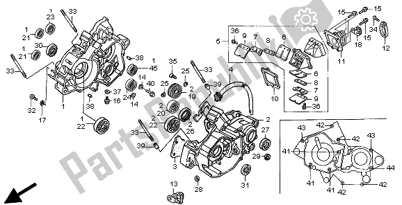 Alle onderdelen voor de Carter van de Honda CR 125R 2003