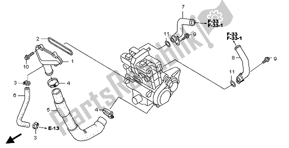 Tutte le parti per il Tubo Dell'acqua del Honda CB 1300 2009