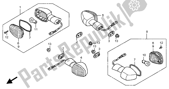 Tutte le parti per il Winker del Honda CBR 600 FR 2002