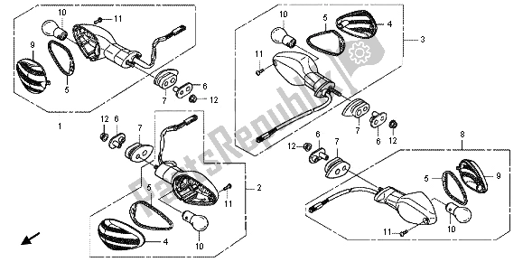 Wszystkie części do Winker Honda VFR 800X 2012