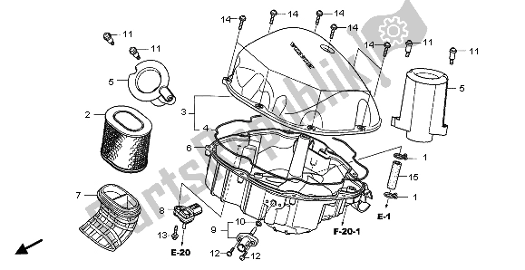 Todas las partes para Filtro De Aire de Honda NT 700V 2007