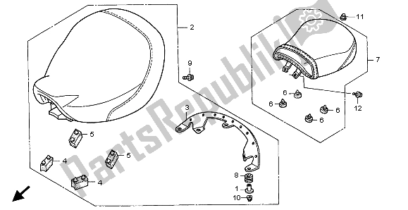 Todas las partes para Asiento de Honda VT 1100C3 1999