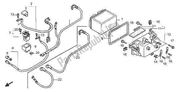 All parts for the Battery of the Honda FJS 600D 2005