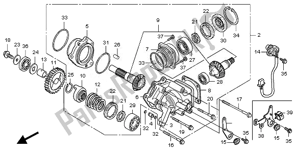 All parts for the Cross Shaft of the Honda VT 750C2S 2010