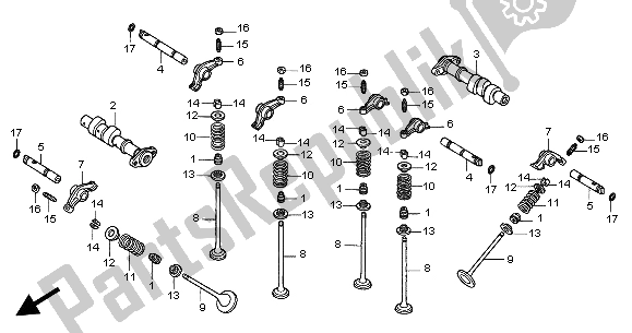 All parts for the Camshaft & Valve of the Honda VTX 1300S 2004