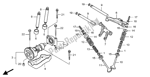 All parts for the Camshaft & Valve of the Honda TRX 500 FA Fourtrax Foreman Rubican 2009