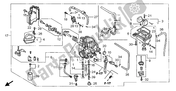 All parts for the Carburator of the Honda TRX 400 EX Fourtrax 2000