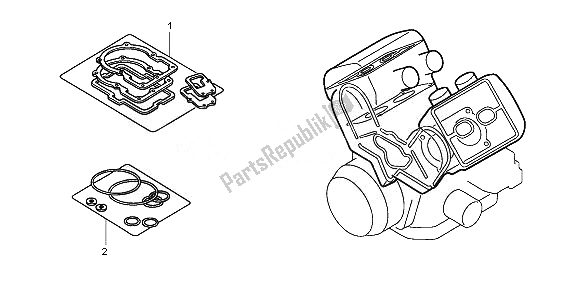 All parts for the Eop-1 Gasket Kit A of the Honda ST 1300A 2010