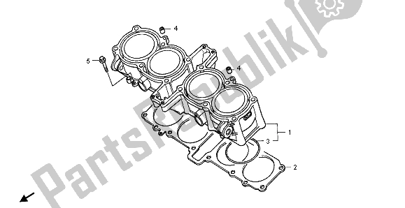 All parts for the Cylinder of the Honda CB 1000F 1996