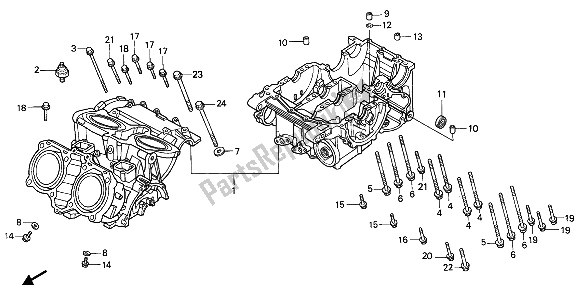 Tutte le parti per il Set Carter del Honda VFR 750F 1989