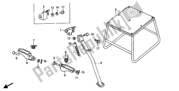 Tutte le parti per il Stand & Step del Honda CR 80R 1988