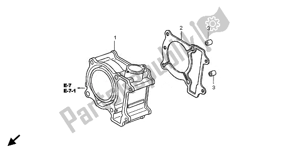 Todas as partes de Cilindro do Honda FES 150A 2008