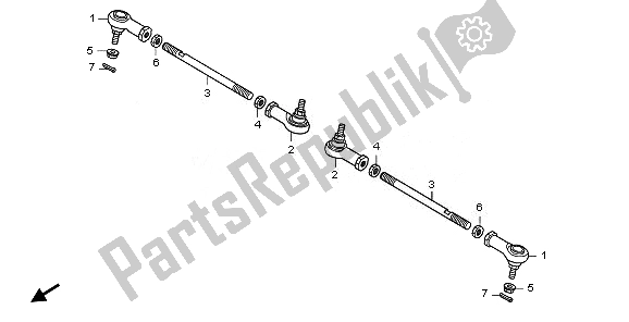 All parts for the Tie Rod of the Honda TRX 420 FA Fourtrax Rancher AT 2011