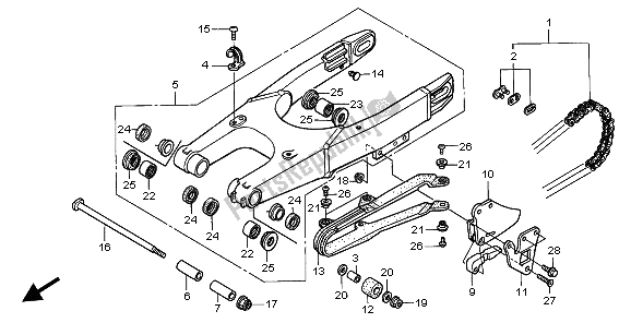 Todas las partes para Basculante de Honda CR 80R SW 1996