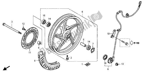 Wszystkie części do Przednie Ko? O Honda CBR 125 RS 2013