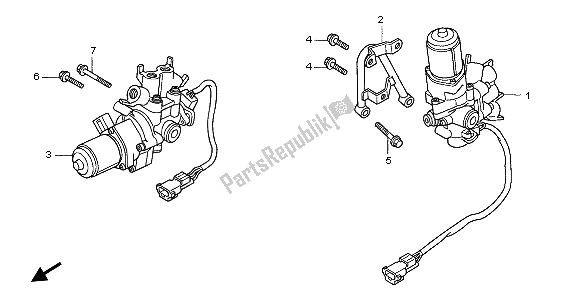 All parts for the Abs Modulator of the Honda ST 1100A 1996