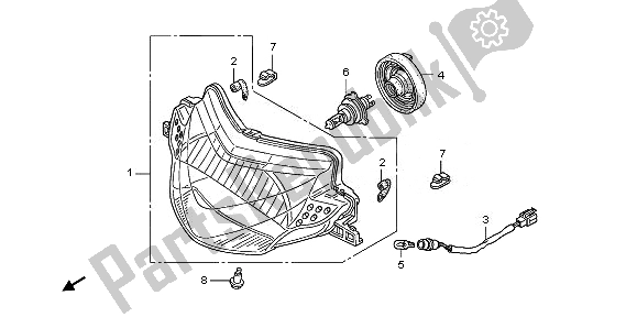 Toutes les pièces pour le Phare du Honda ANF 125 2010