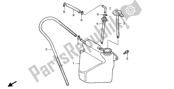 Wszystkie części do Zbiornik Rezerwowy Honda GL 1500 SE 1997