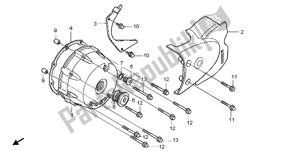 Toutes les pièces pour le Couvercle De Carter Gauche du Honda VT 125C 2007