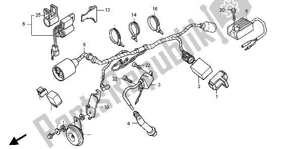 Toutes les pièces pour le Faisceau De Câbles du Honda XR 650R 2004